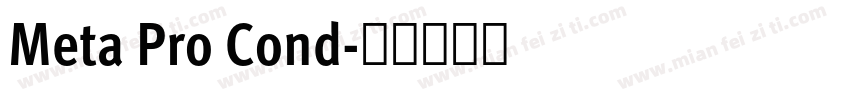 Meta Pro Cond字体转换